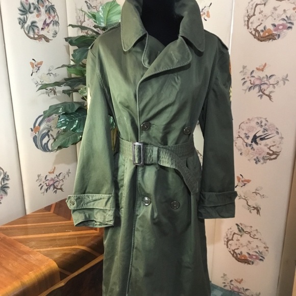 Vintage Jackets & Blazers - Vintage Army E8 Trench Coat Unisex